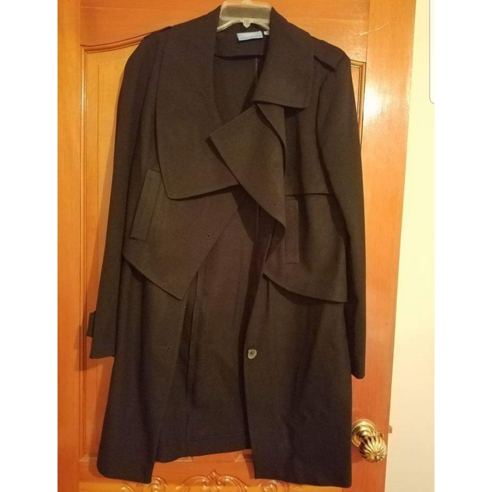 Simply Vera by Vera Wang Black Wool Coat, Medium